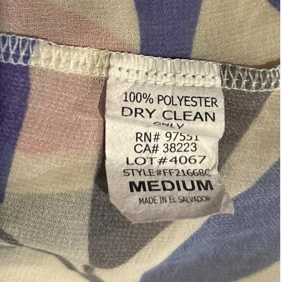 Sweet Pea Leaf Print High Low Dress Size M - Picture 8 of 15